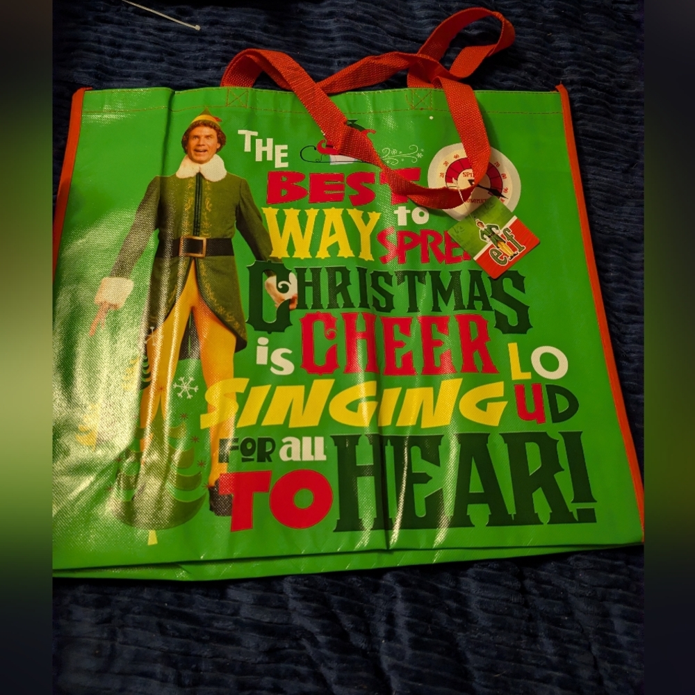 🦋 New  Christmas Elf Reusable Tote Bag